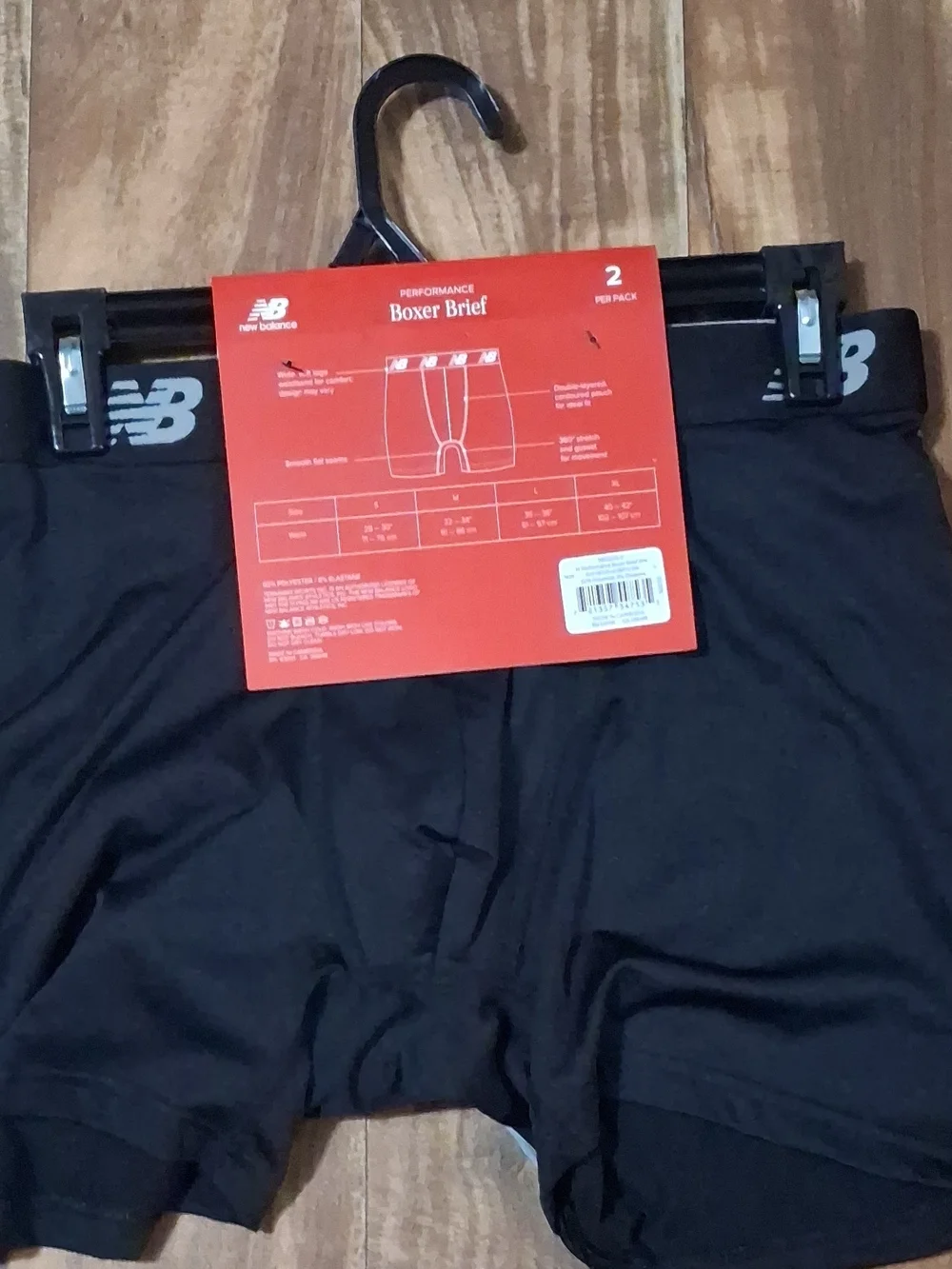 New Balance Gray & Black Logo Boxer Briefs